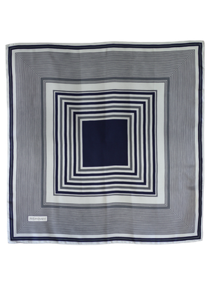 YSL BLUE SILK SCARF