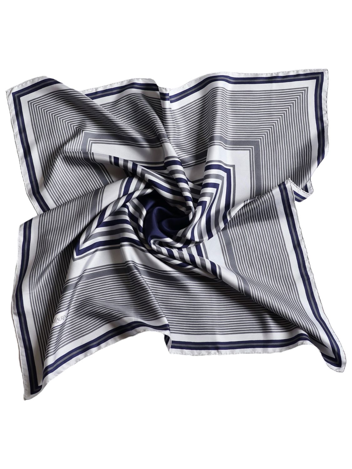 YSL BLUE SILK SCARF