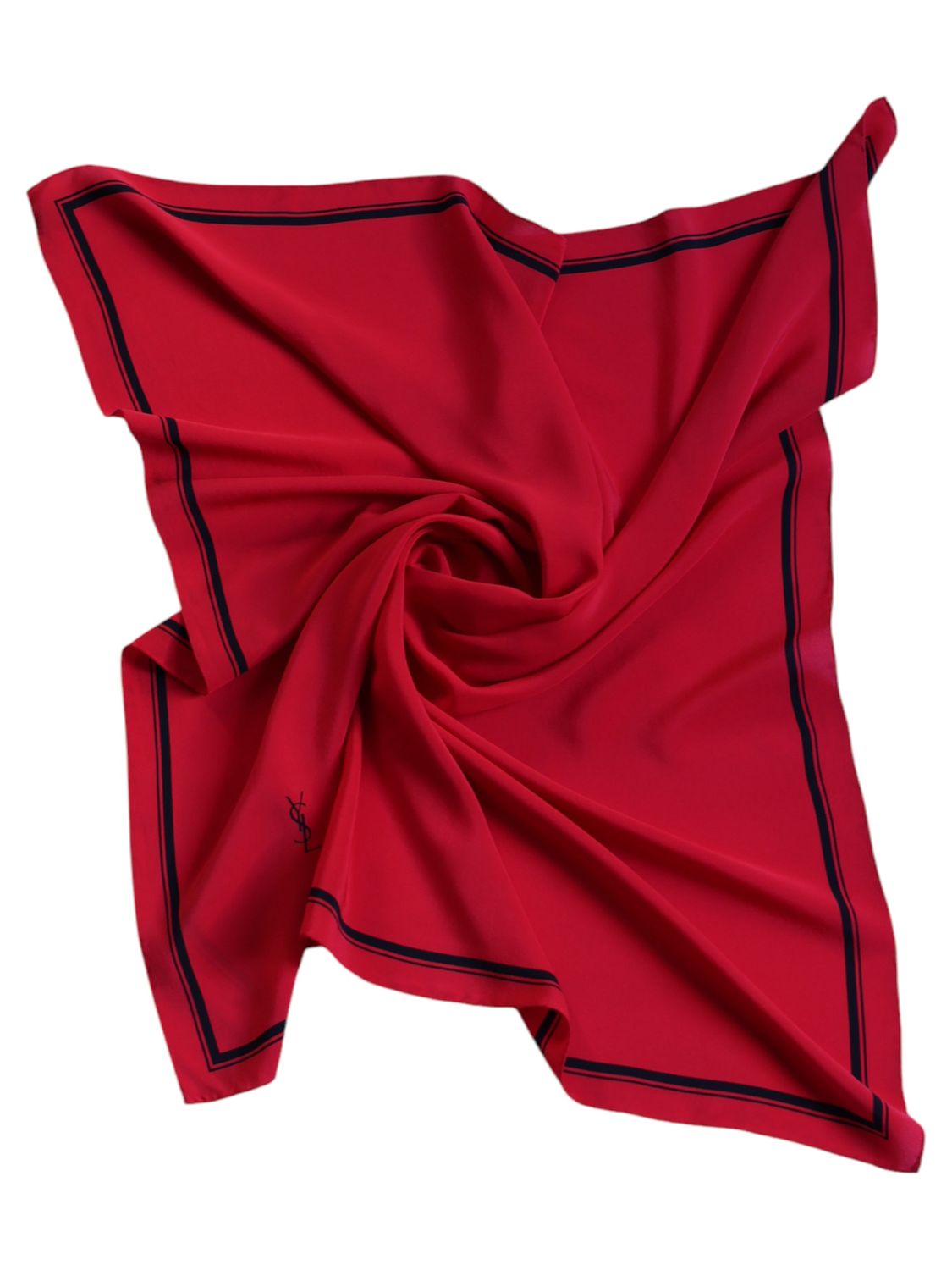 YSL Red Silk Scarf