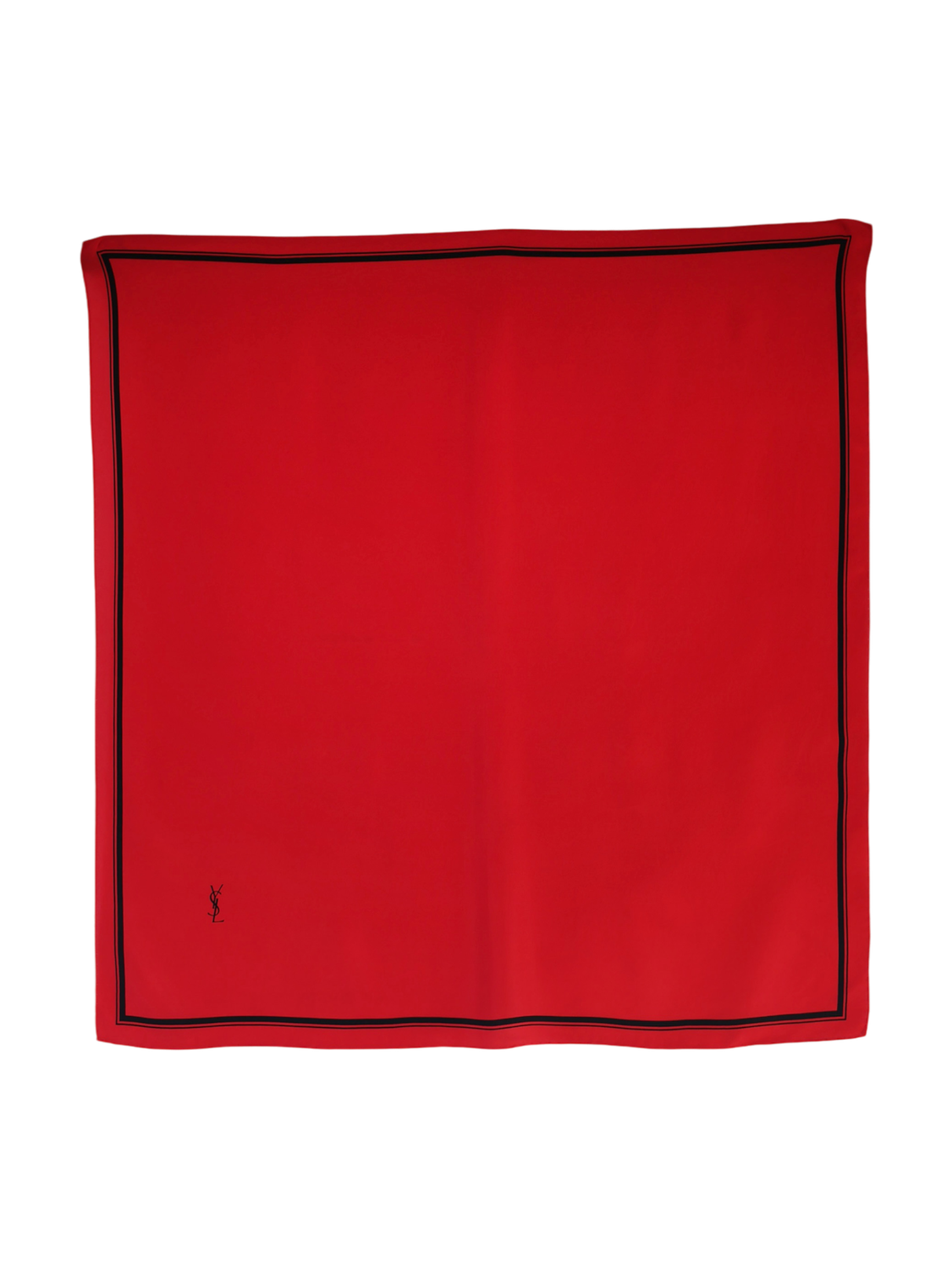 YSL Red Silk Scarf