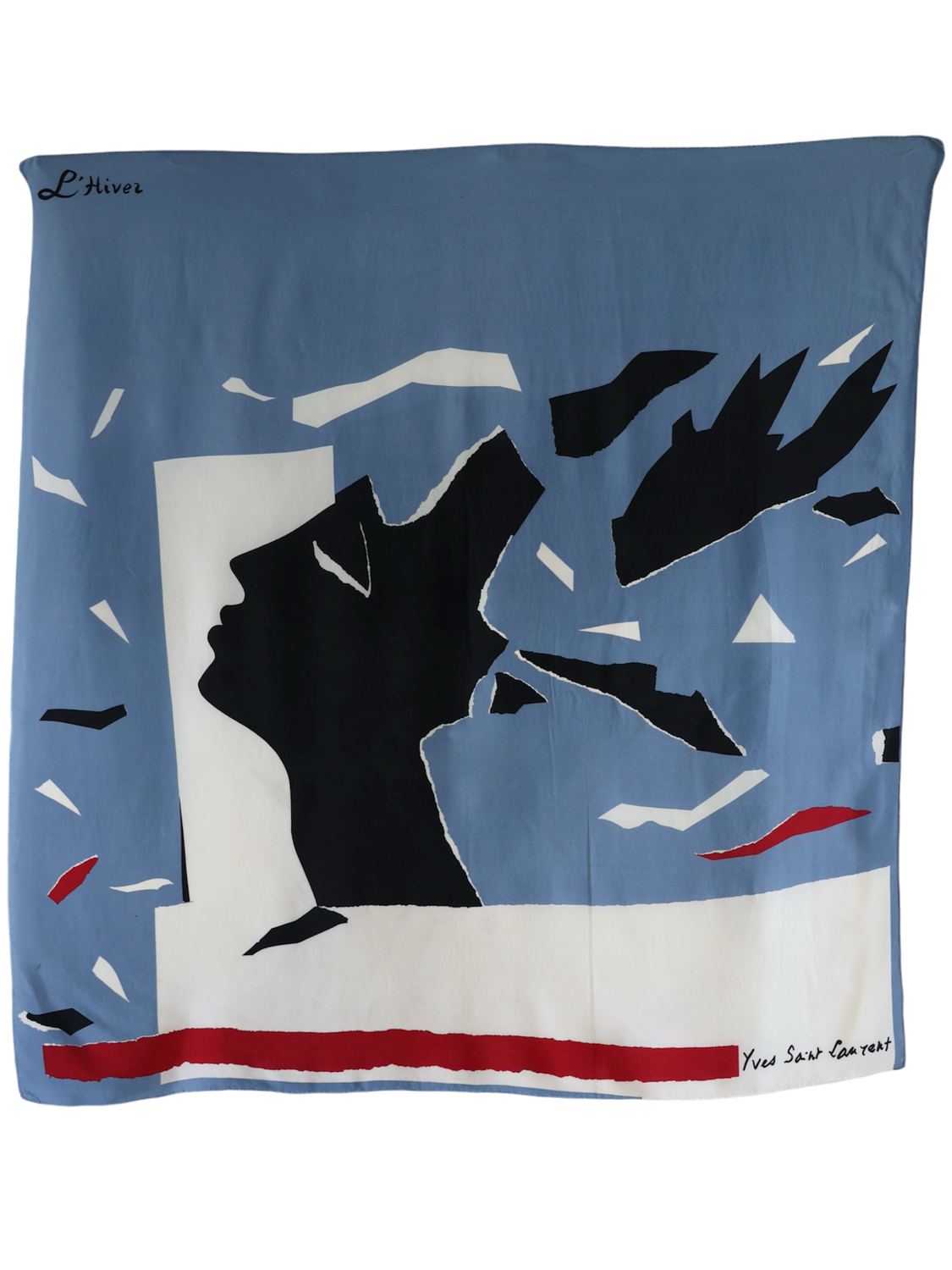 YSL L&#39;HIVER SILK SCARF