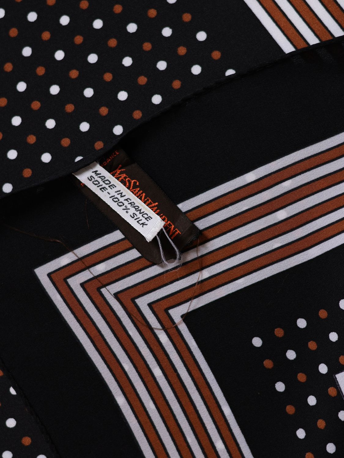 YSL Polka Dot Silk Scarf