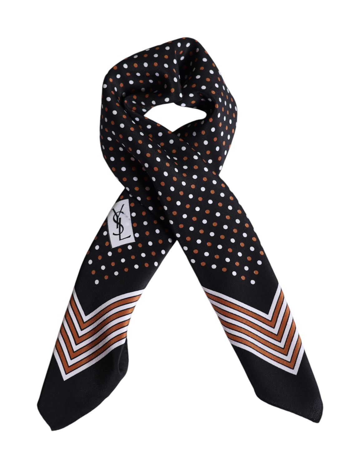 YSL Polka Dot Silk Scarf