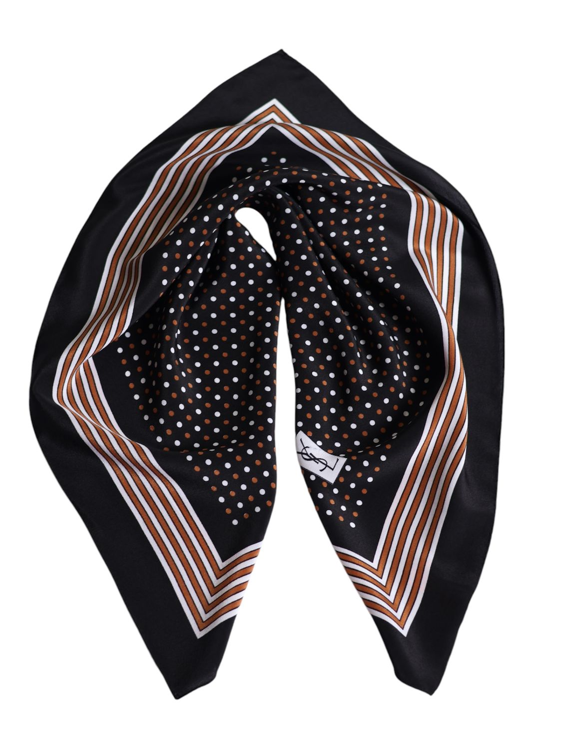 YSL Polka Dot Silk Scarf