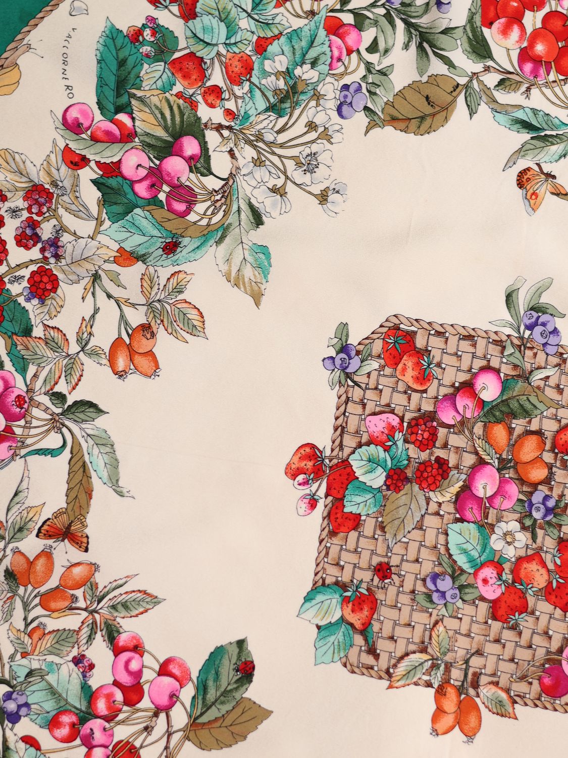 GUCCI FLORA SCARF IN GREEN