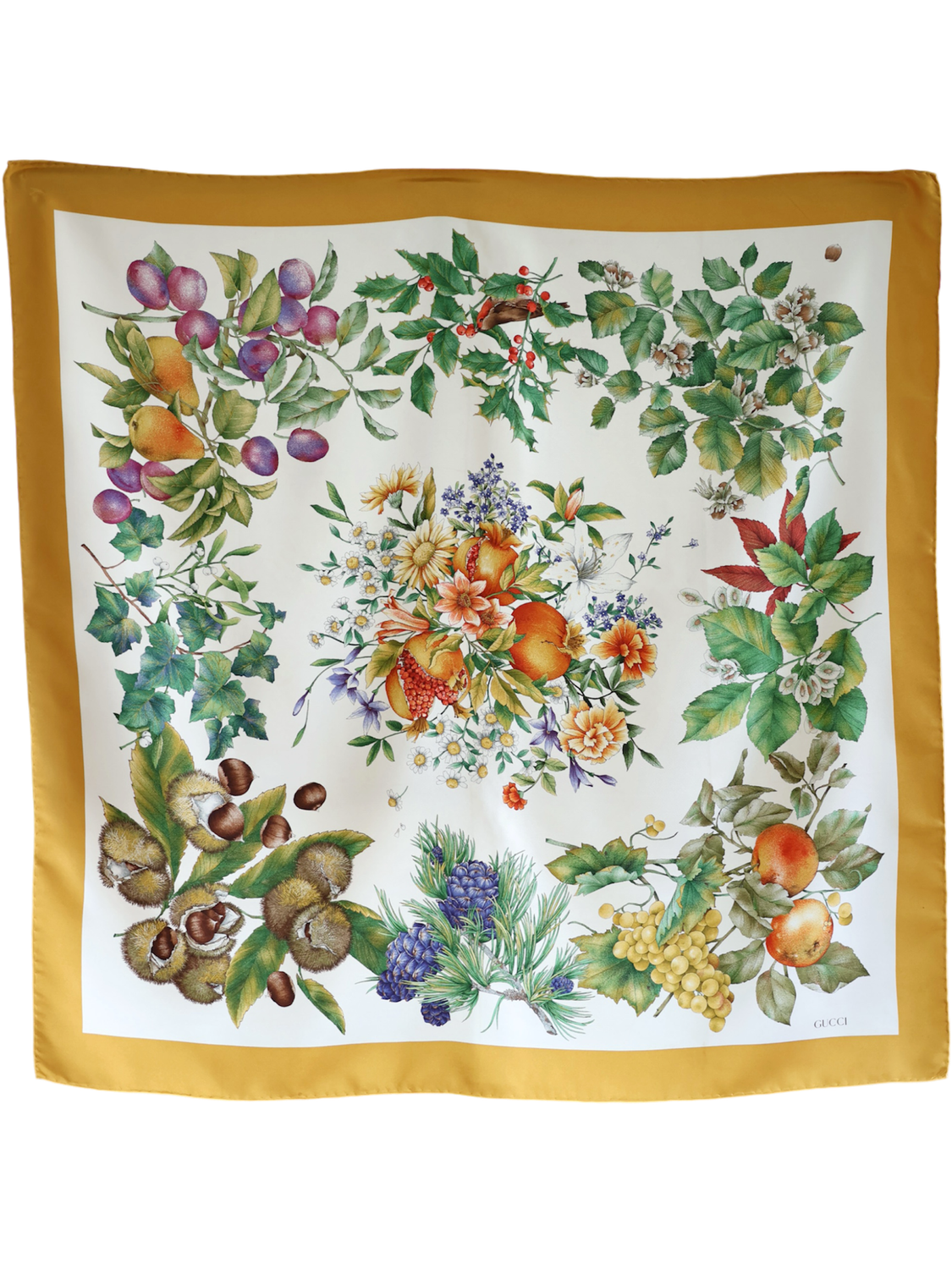 GUCCI FLORA AUTUMN SILK SCARF