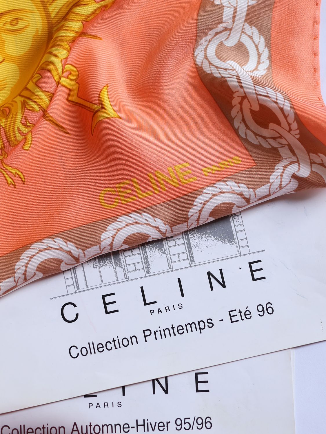 CELINE TRIOMPHE SILK SCARF