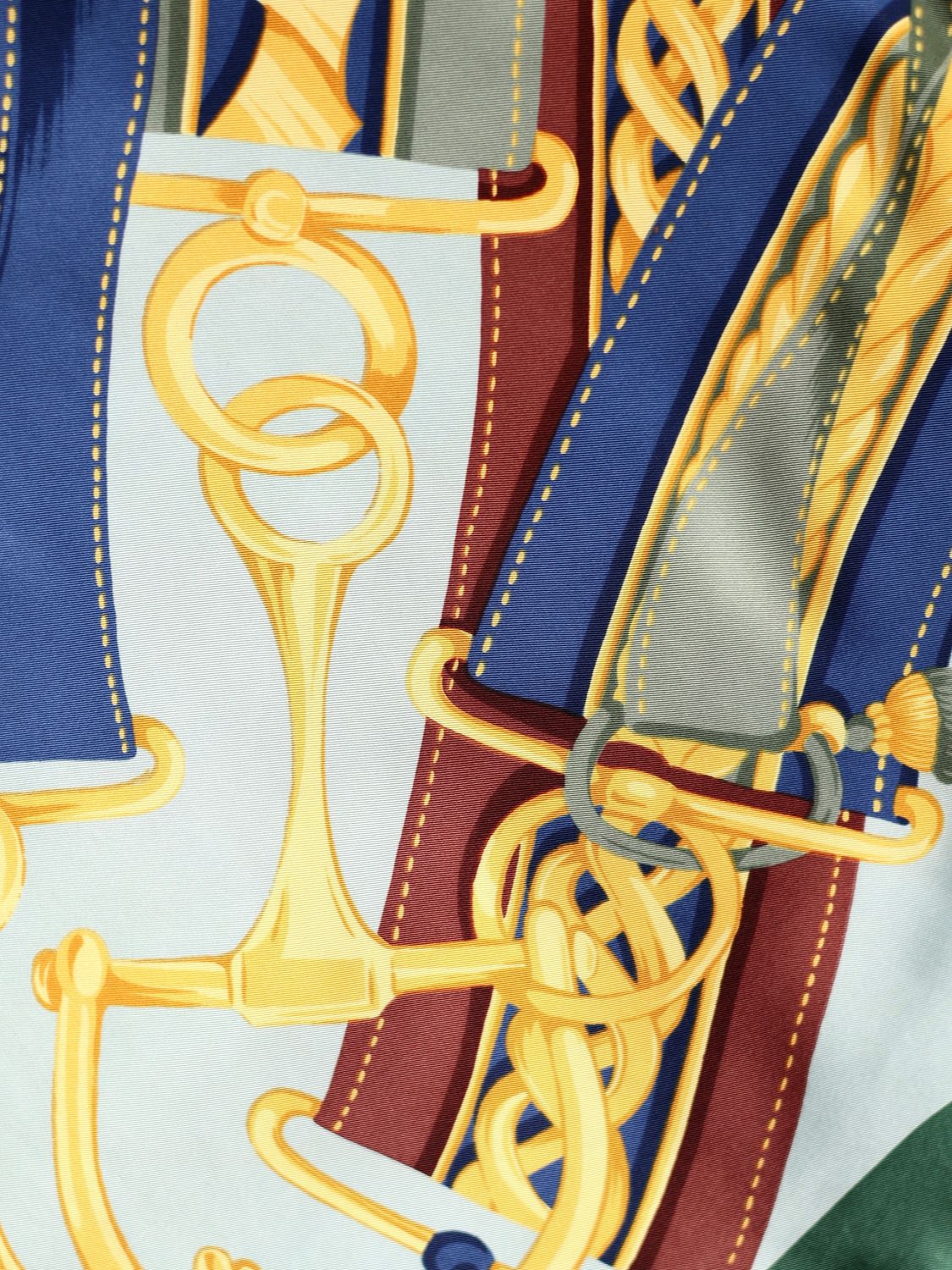 CELINE GREEN SILK SCARF