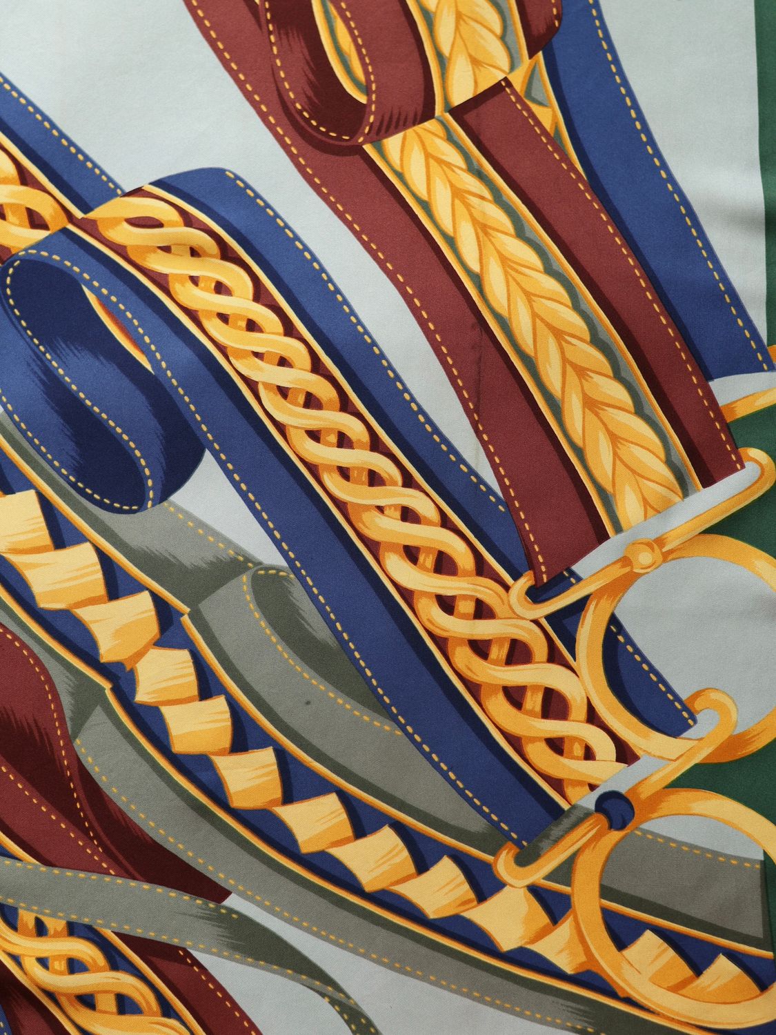 CELINE GREEN SILK SCARF