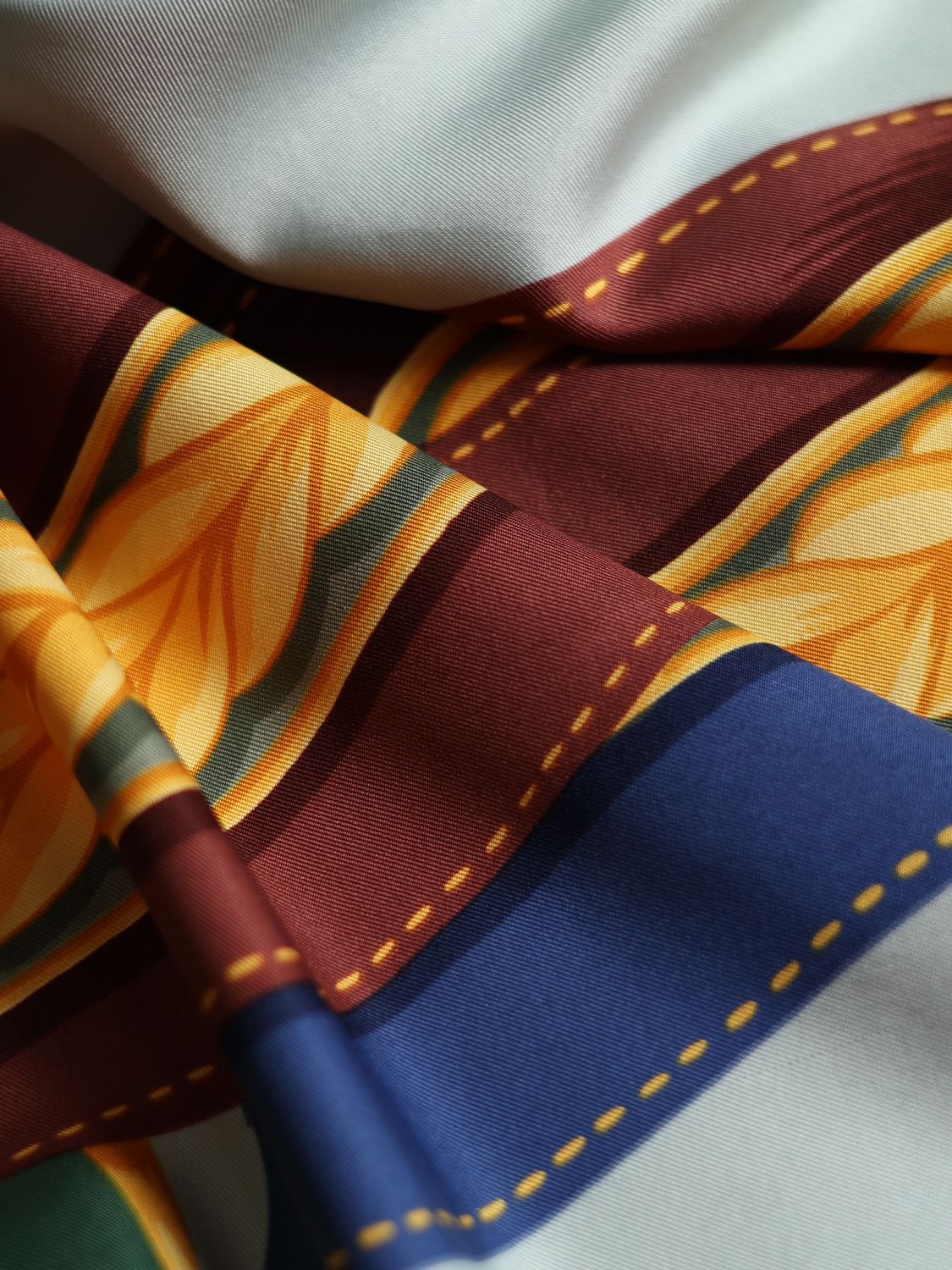 CELINE GREEN SILK SCARF