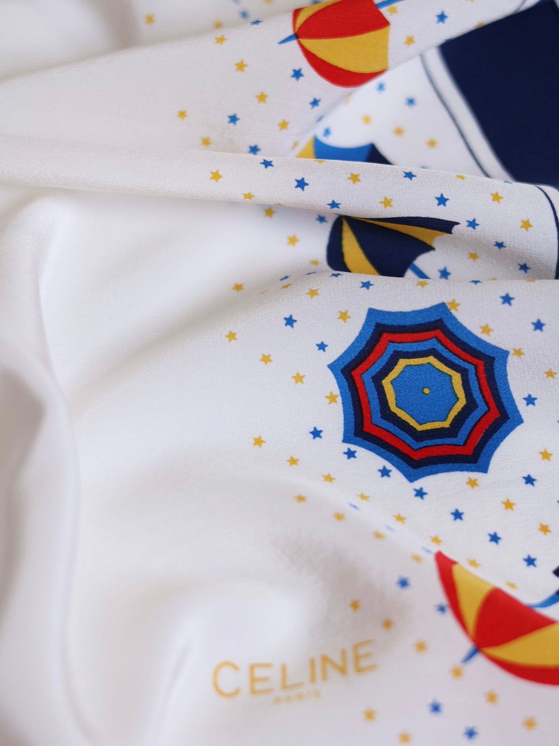 CELINE UMBRELLA SILK SCARF
