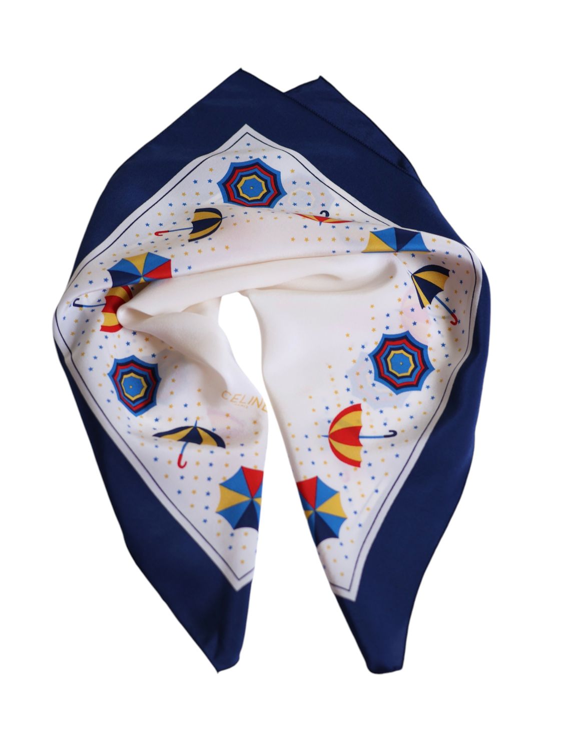 CELINE UMBRELLA SILK SCARF