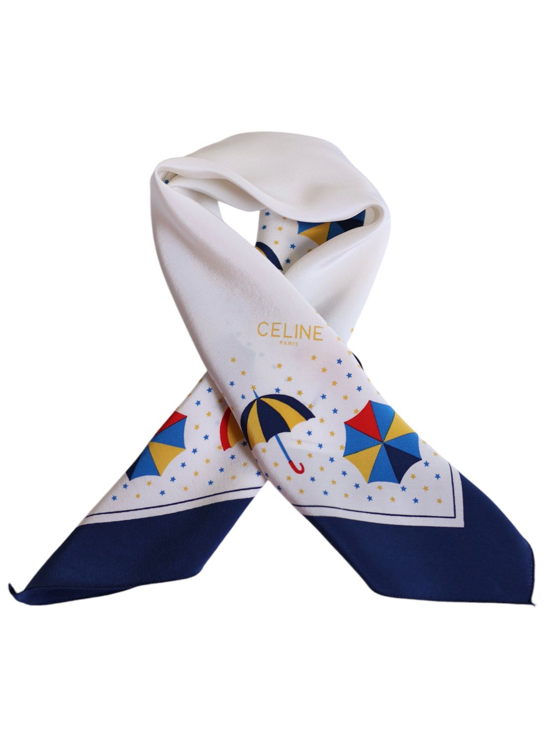 CELINE UMBRELLA SILK SCARF