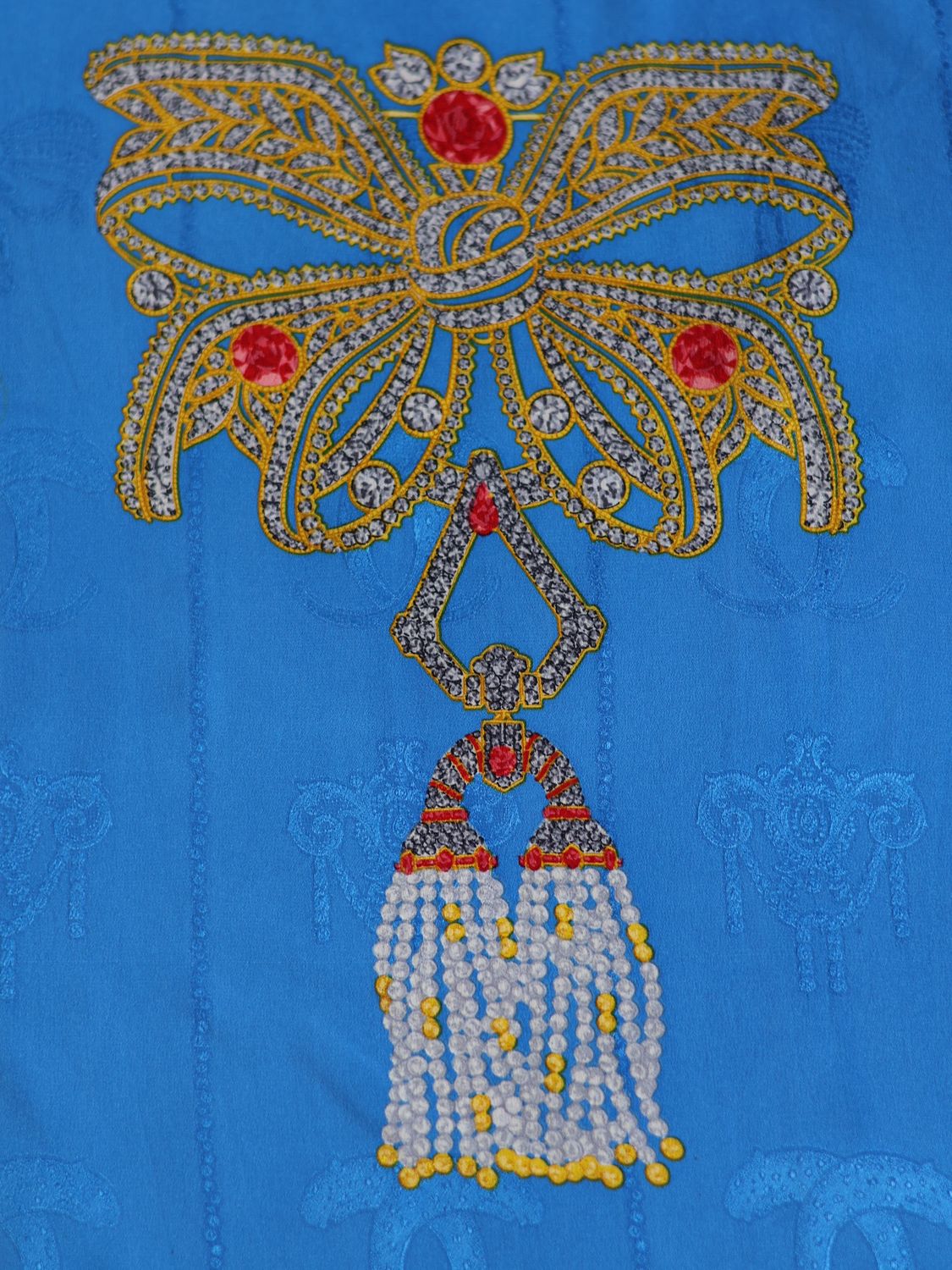 Cartier Blue Silk Scarf