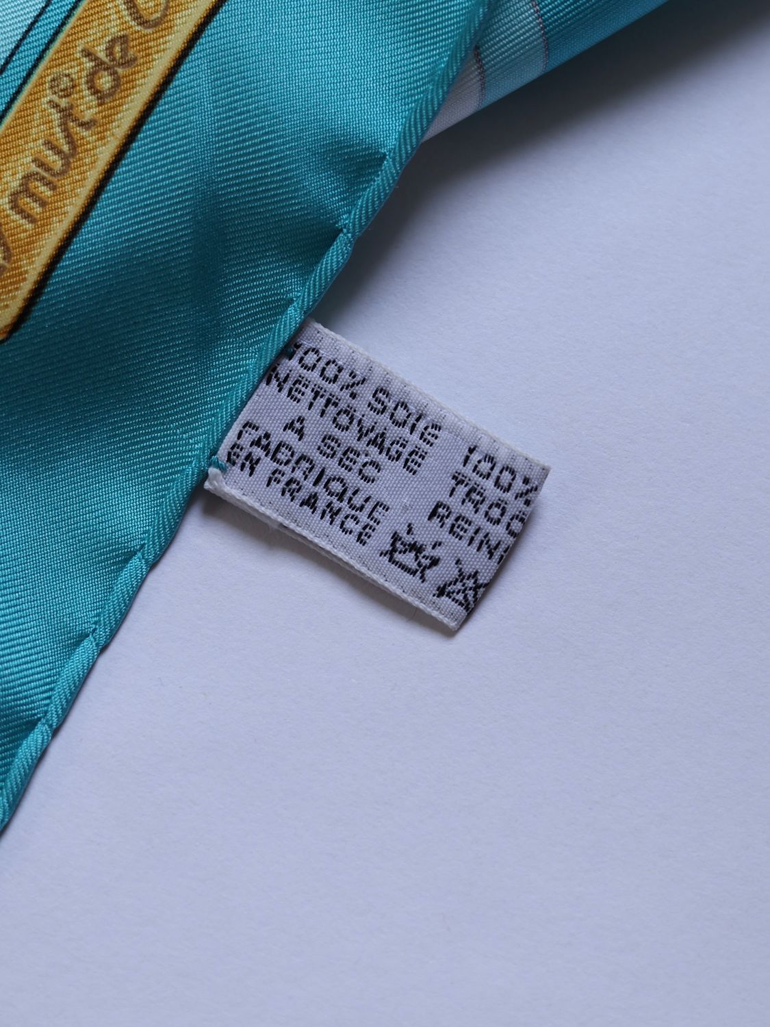Cartier Turquoise Silk Scarf
