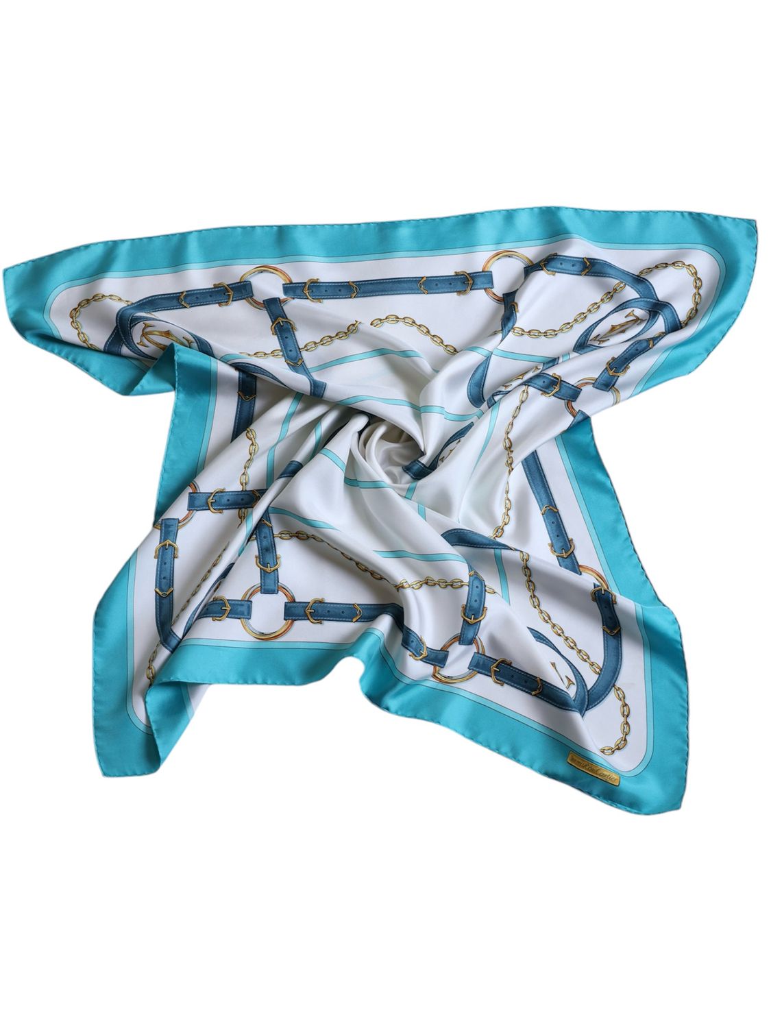 Cartier Turquoise Silk Scarf