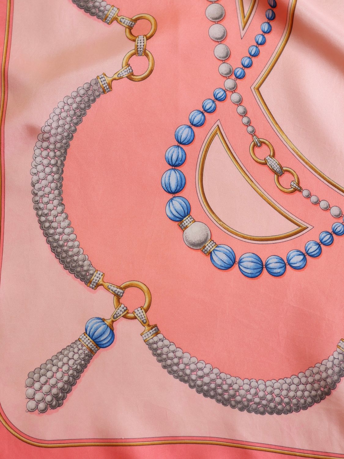 Cartier Pink Silk Scarf