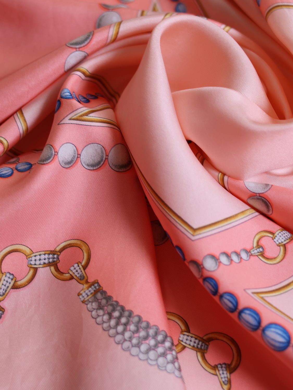 Cartier Pink Silk Scarf