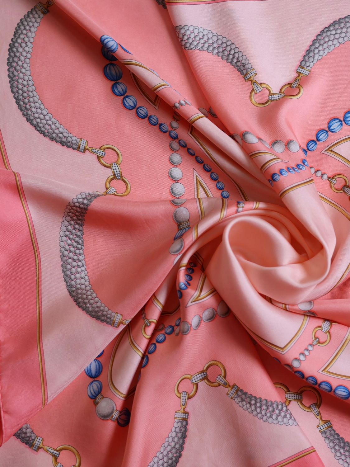 Cartier Pink Silk Scarf