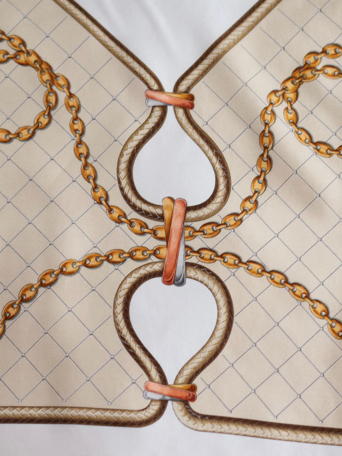 CARTIER BEIGE SILK SCARF