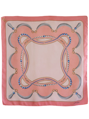 Cartier Pink Silk Scarf