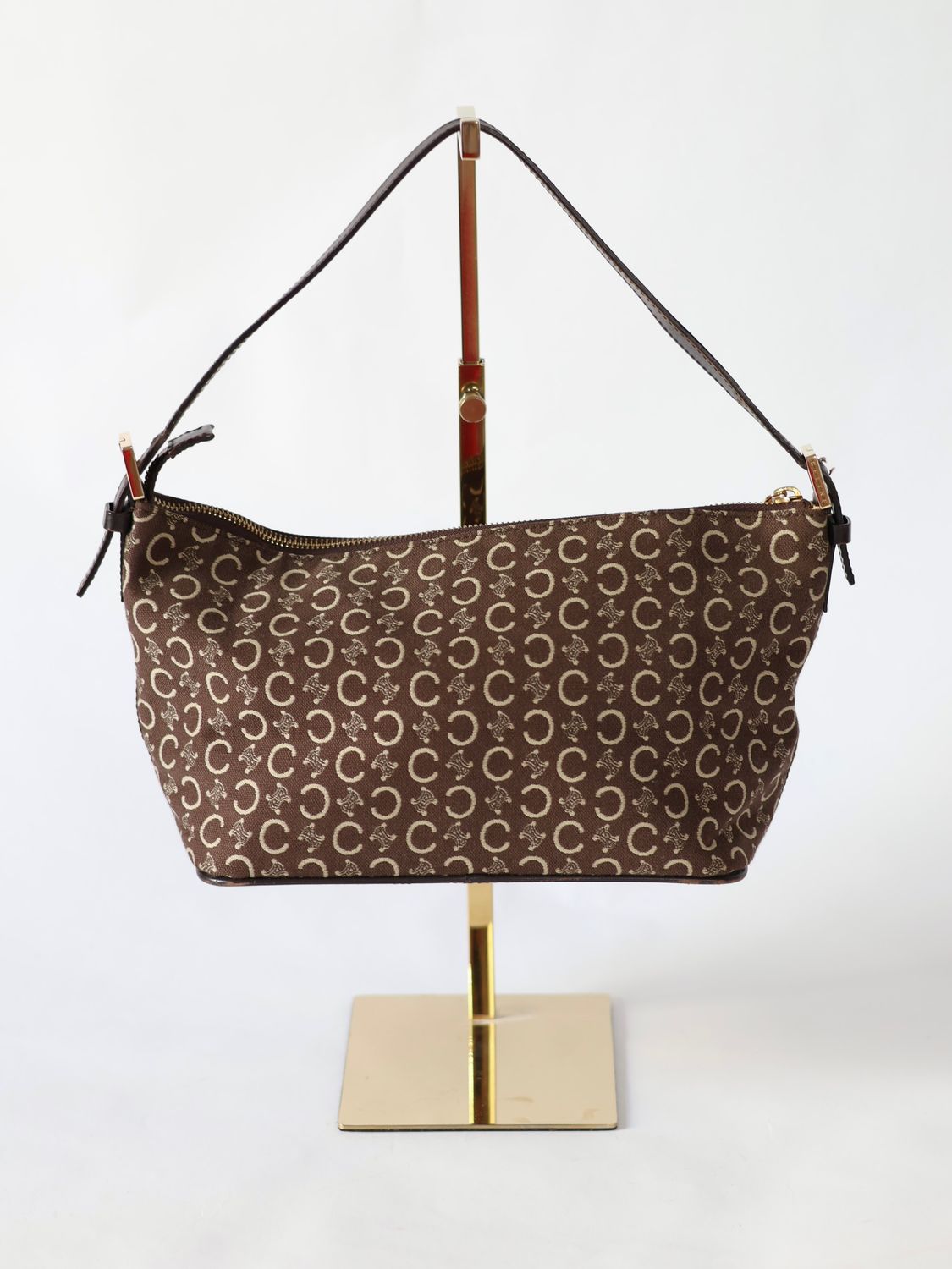 CELINE CANVAS SHOULDER BAG