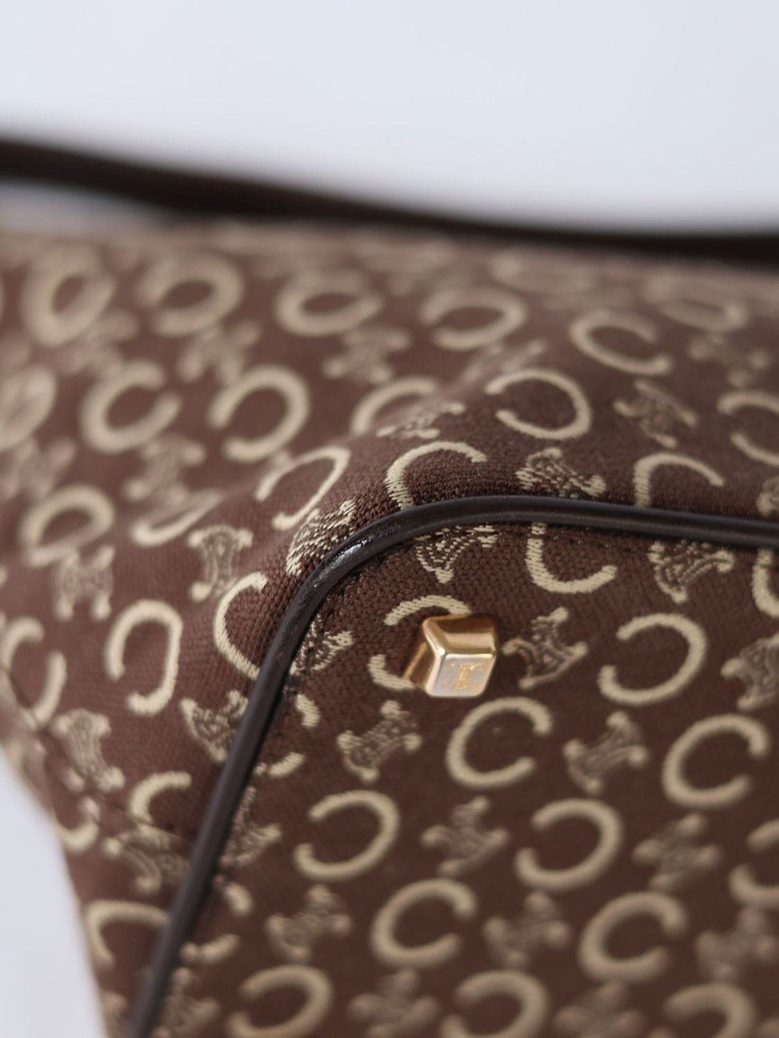 CELINE CANVAS SHOULDER BAG