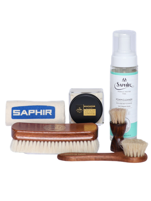 SAPHIR LEATHER CARE SET 6 ITEMS