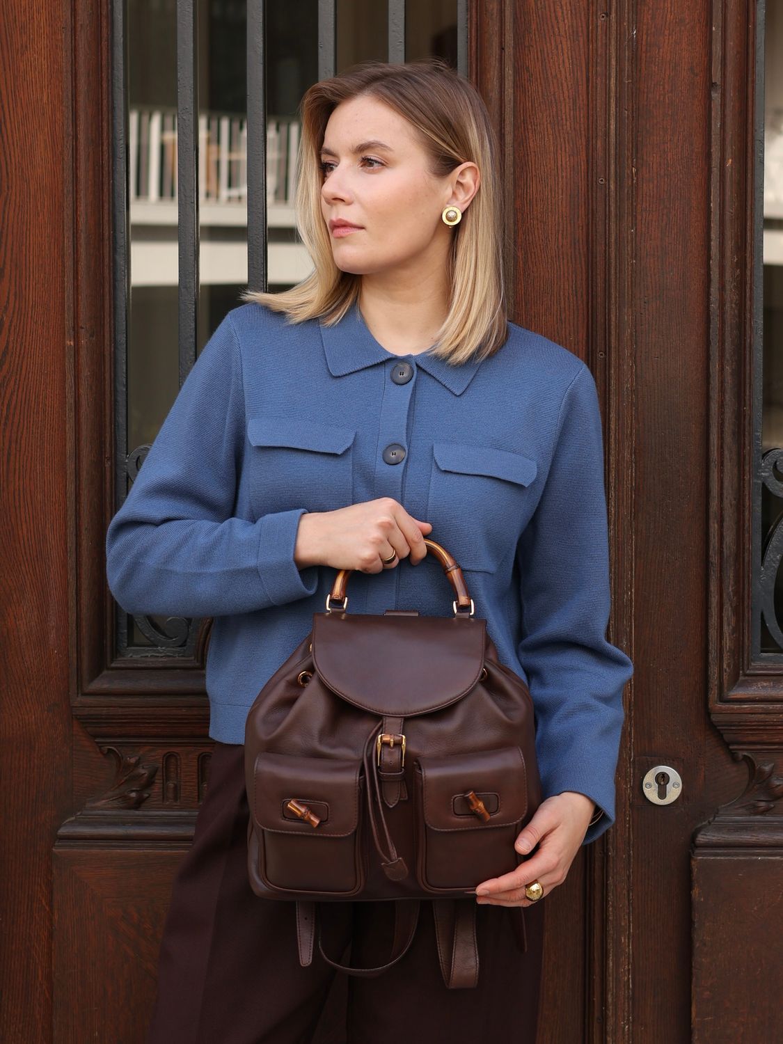 Gucci Bamboo Brown Backpack