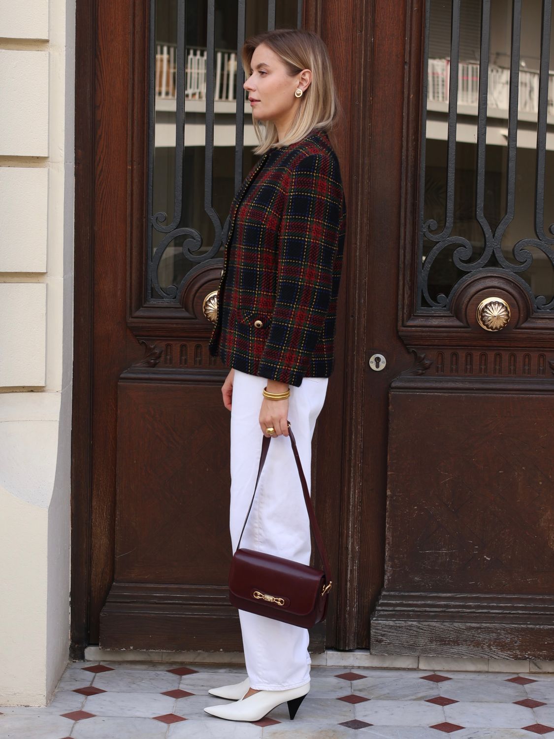 CELINE BURGUNDY SHOULDER BAG