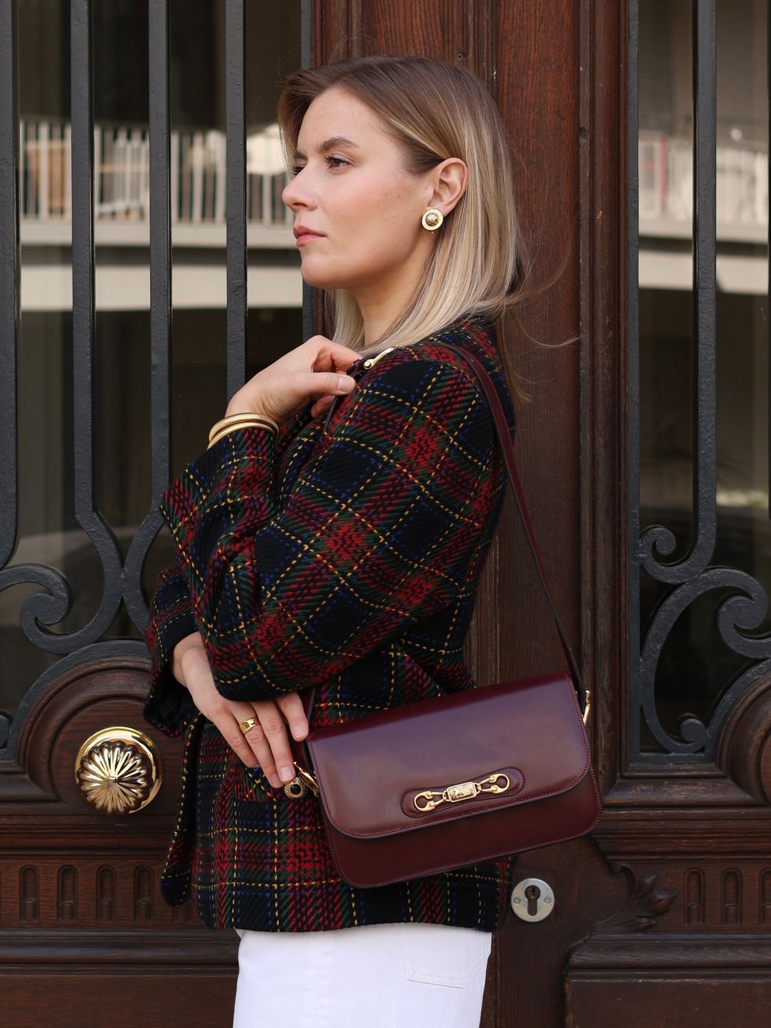 CELINE BURGUNDY SHOULDER BAG