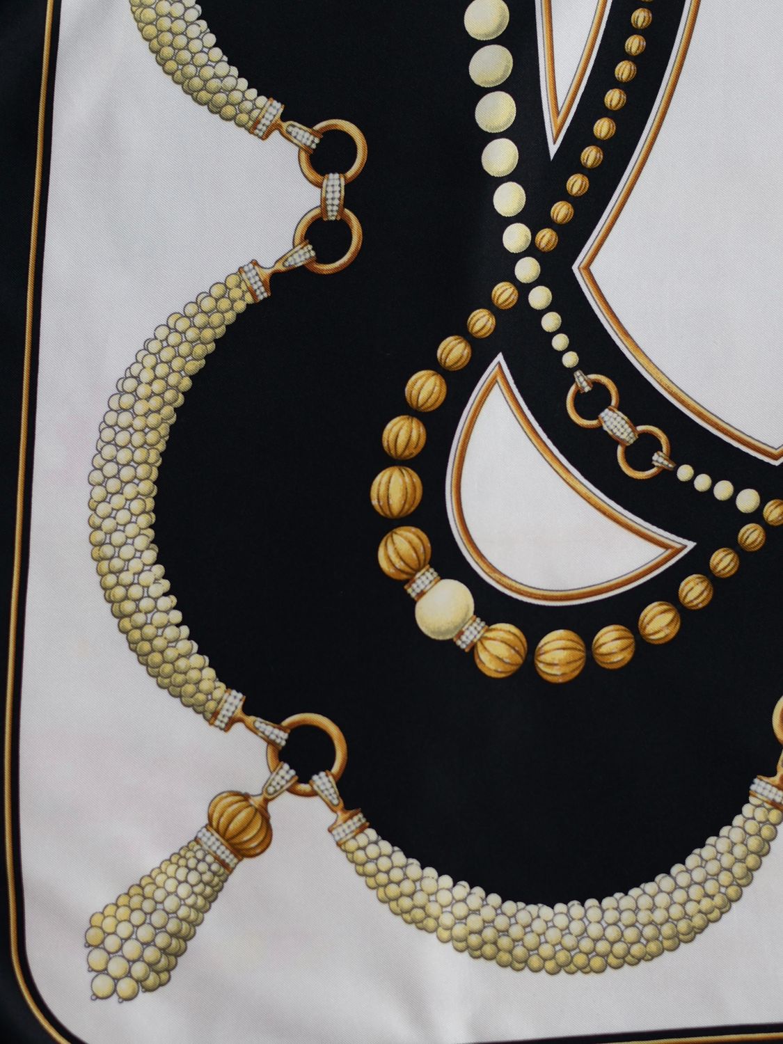 CARTIER BLACK SILK SCARF