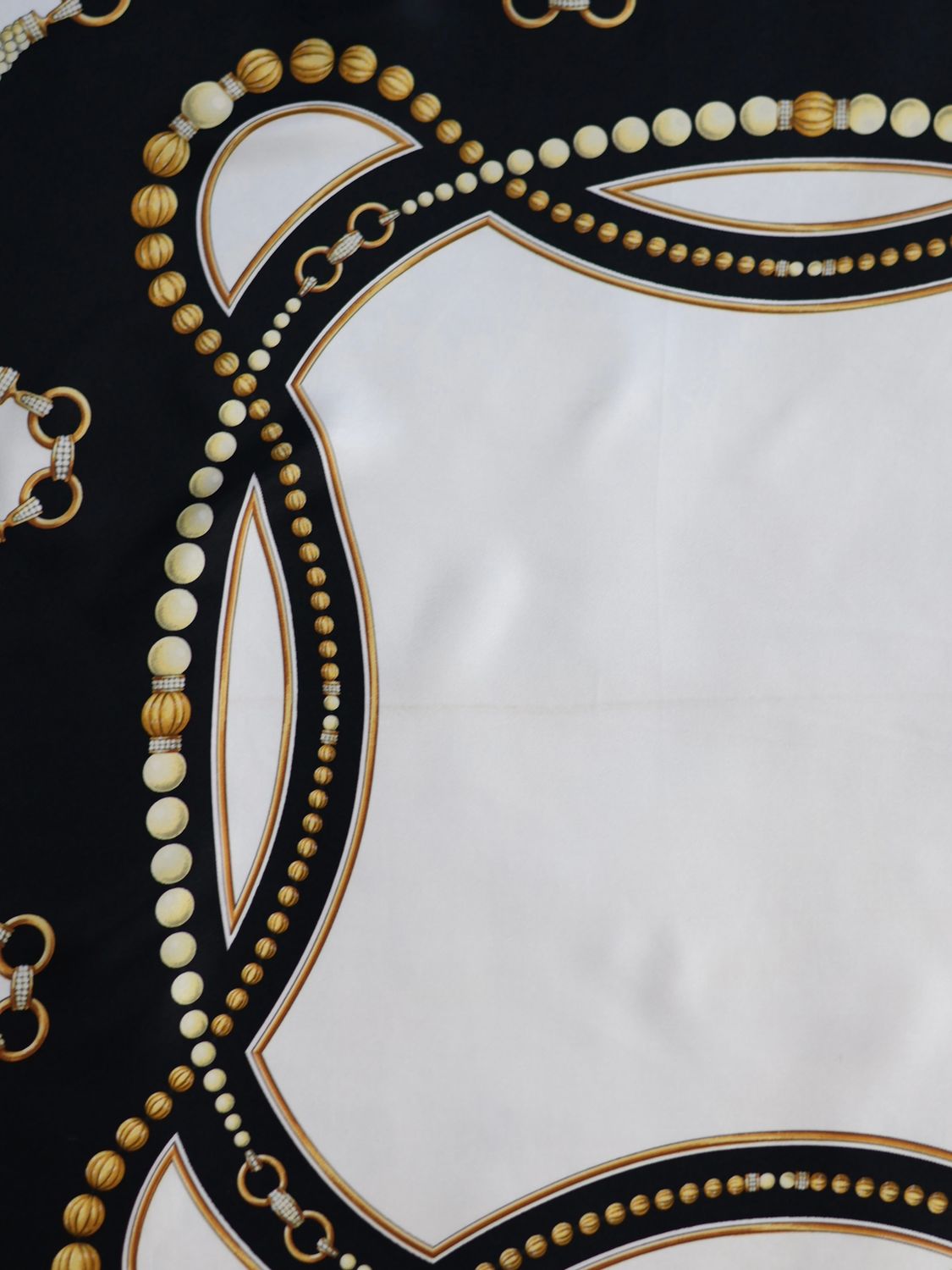 CARTIER BLACK SILK SCARF