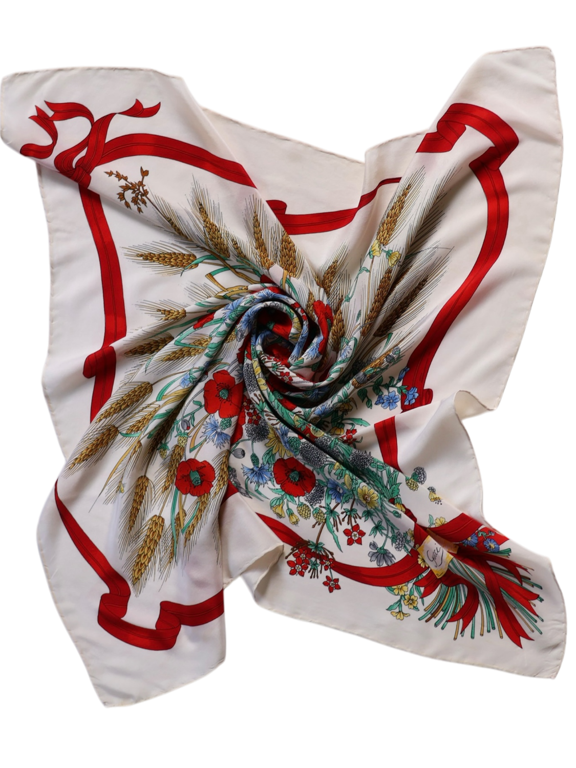 GUCCI FLORA POPPIES SILK SCARF