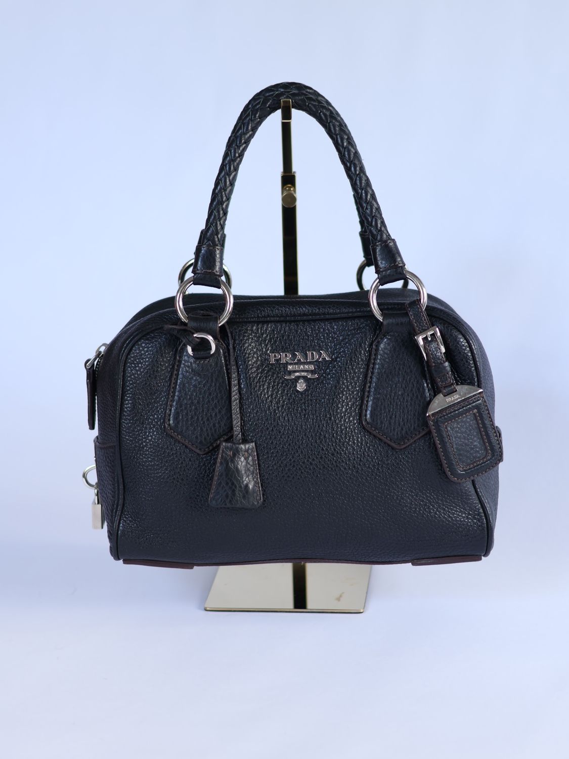 PRADA Hand Bag – Timeless Navy Elegance