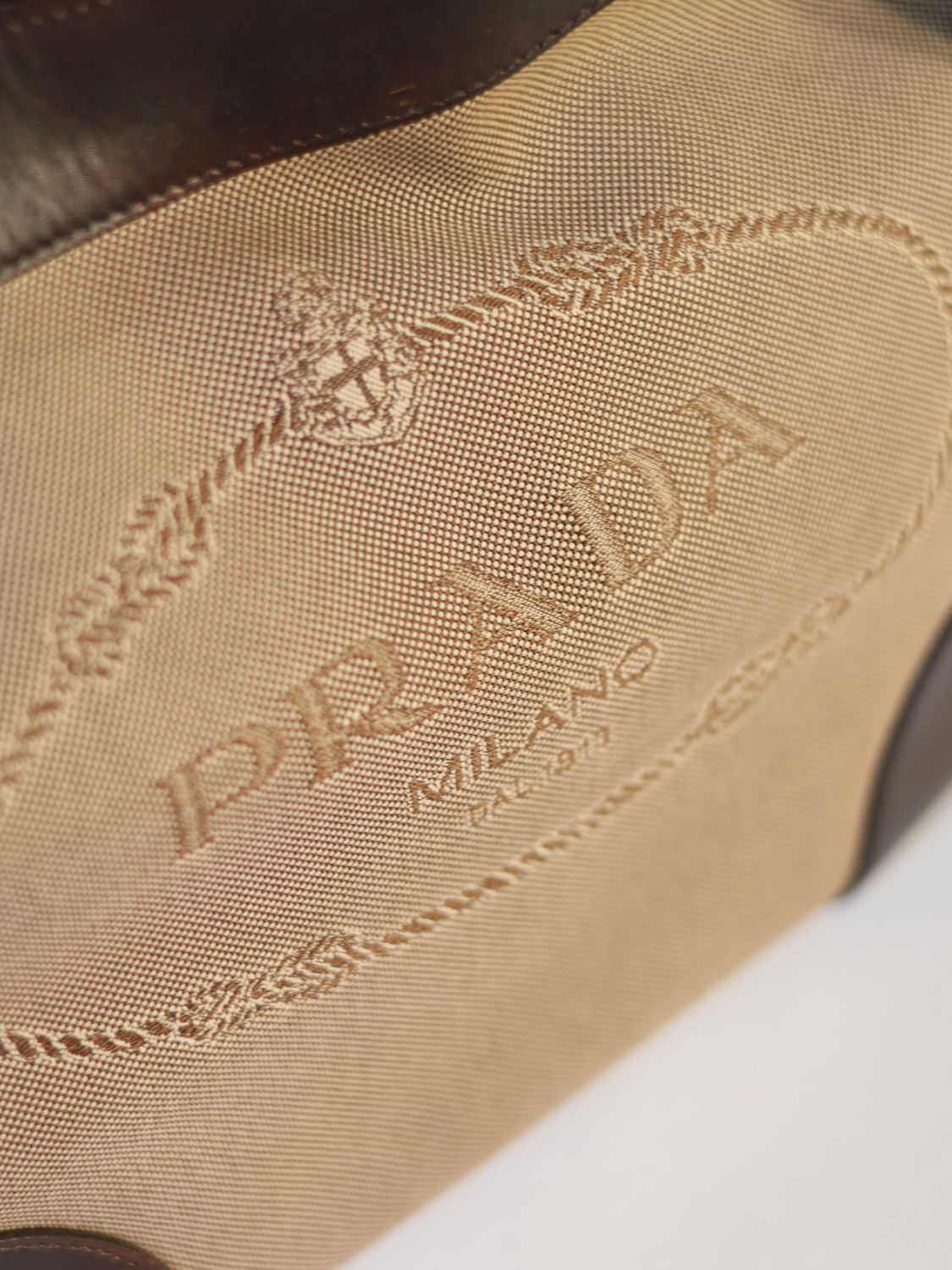 PRADA CANVAS SHOULDER BAG