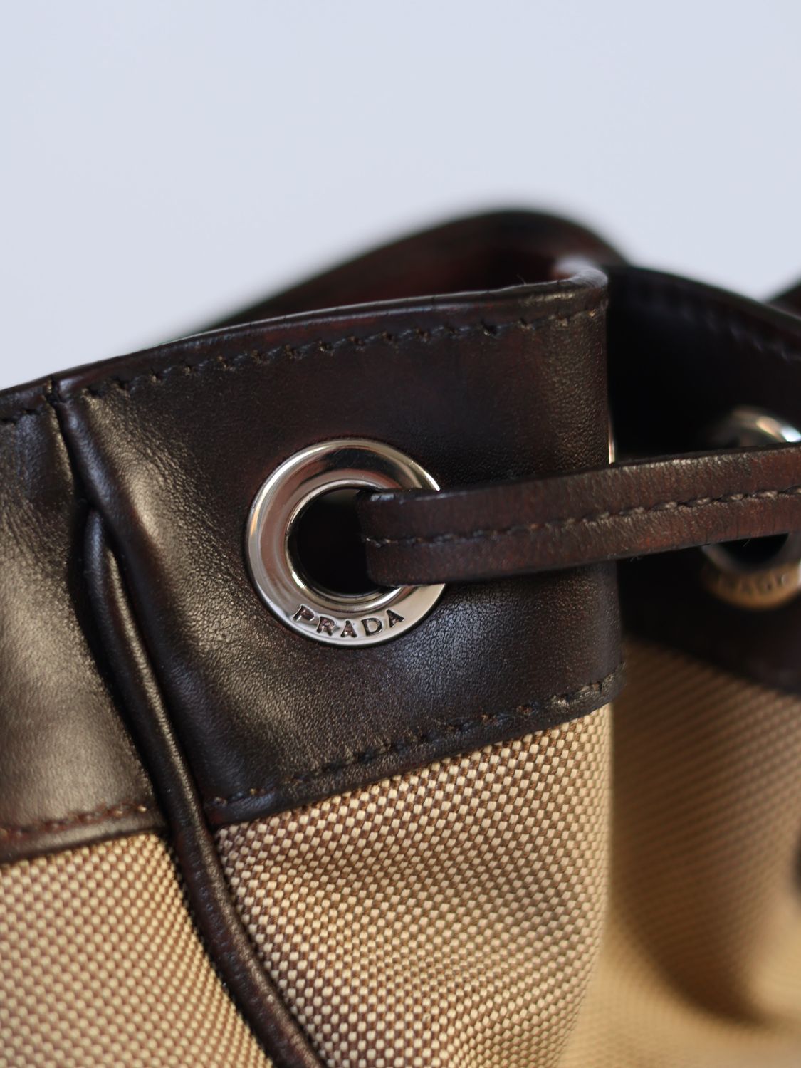 PRADA CANVAS SHOULDER BAG