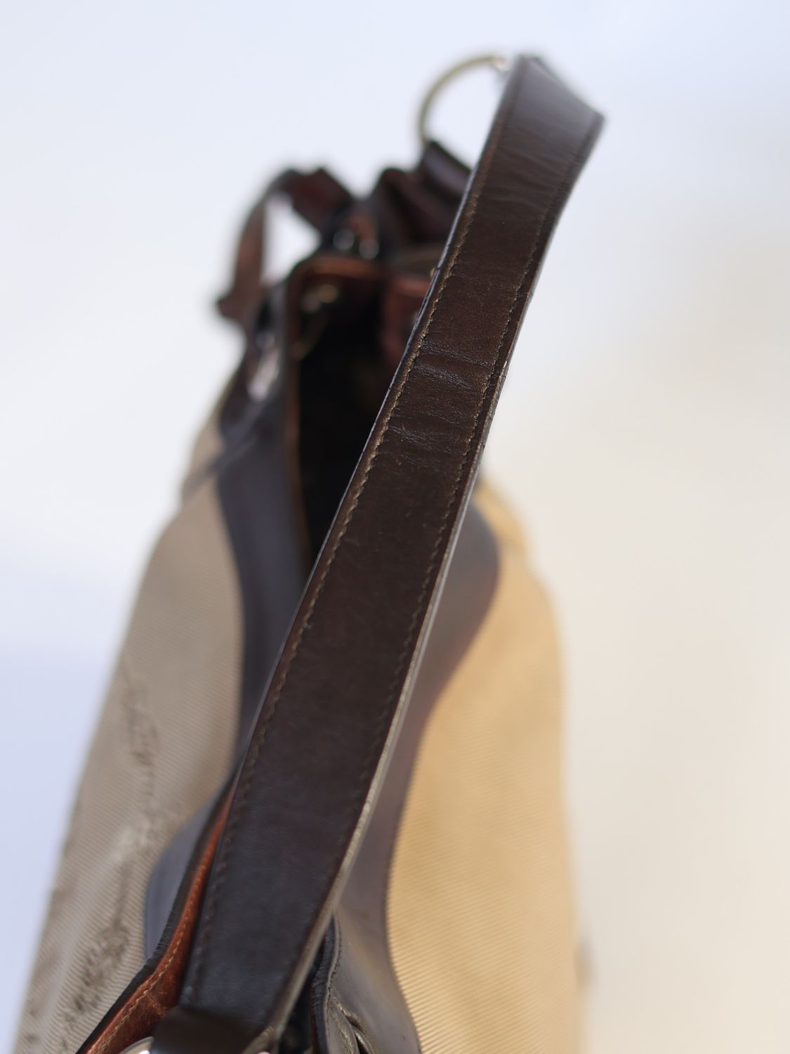 PRADA CANVAS SHOULDER BAG