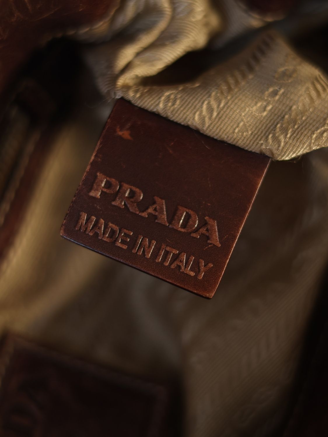 PRADA CANVAS SHOULDER BAG