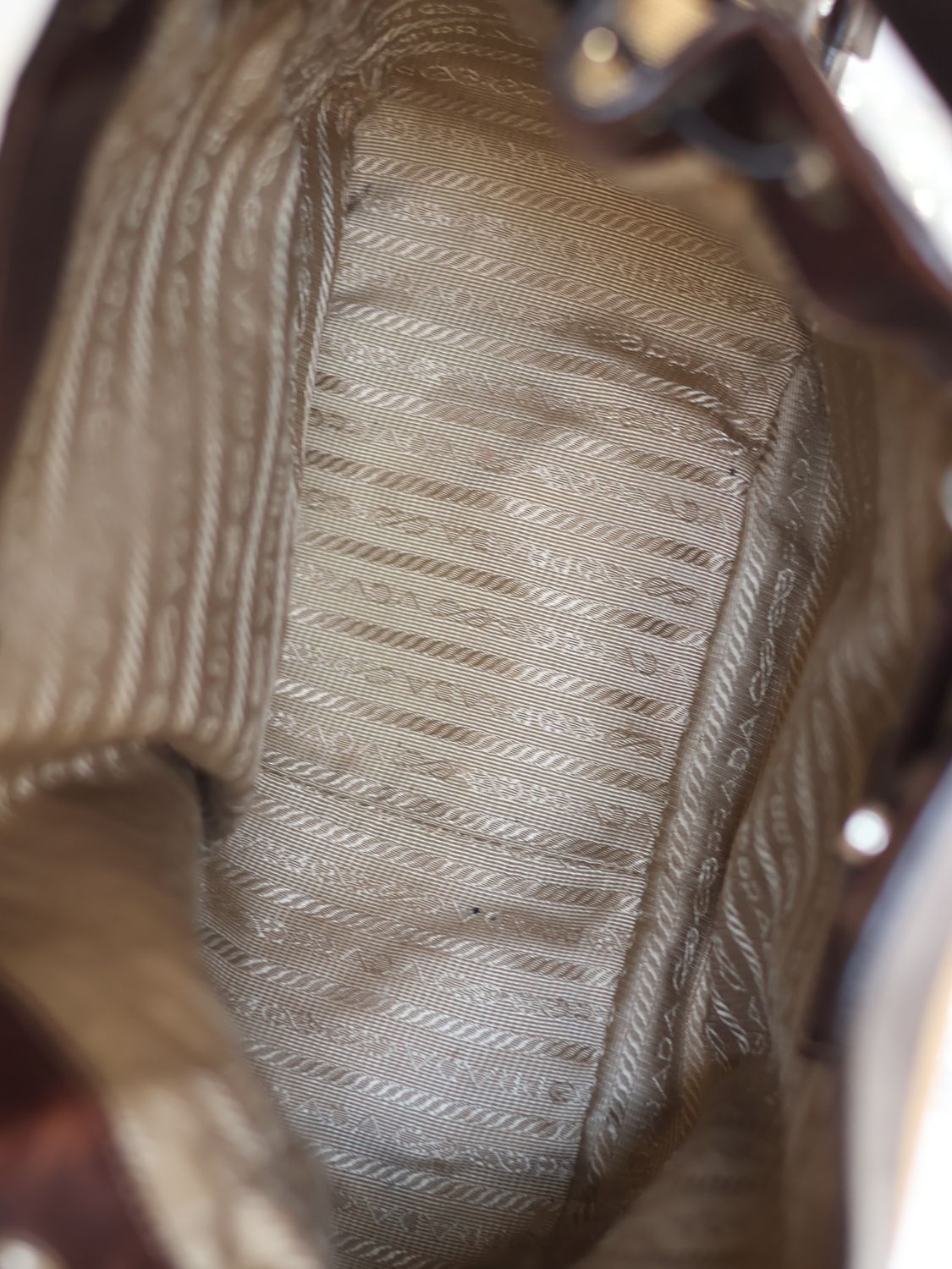 PRADA CANVAS SHOULDER BAG