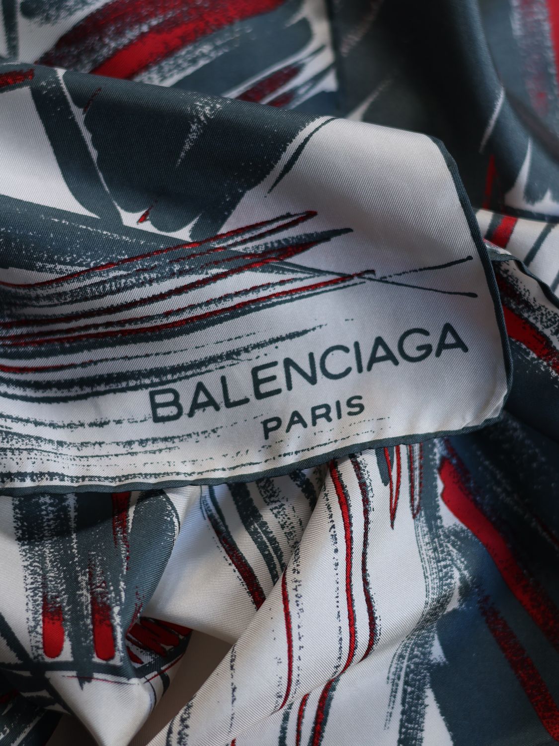 BALENCIAGA ABSTRACT SILK SCARF
