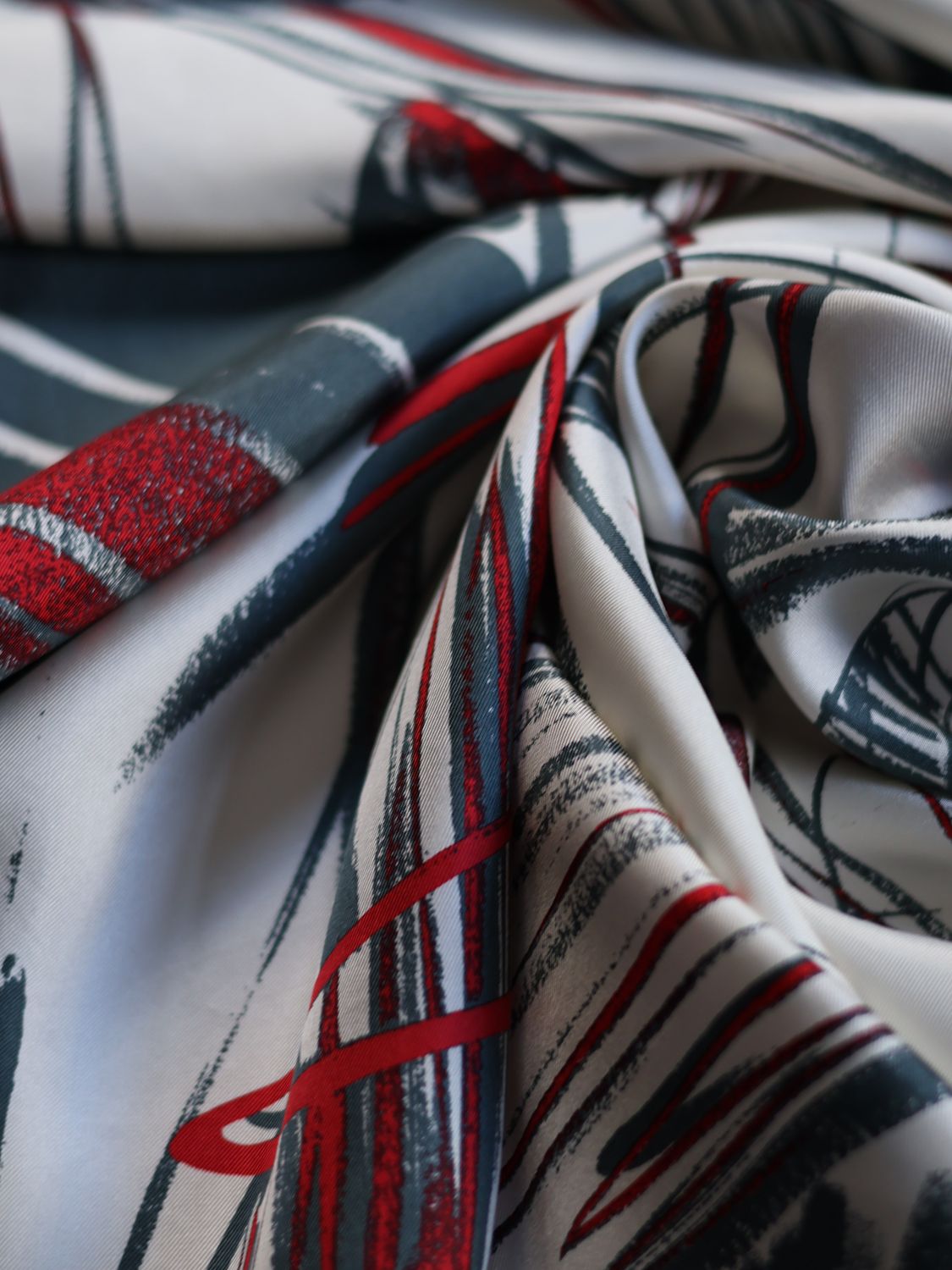 BALENCIAGA ABSTRACT SILK SCARF