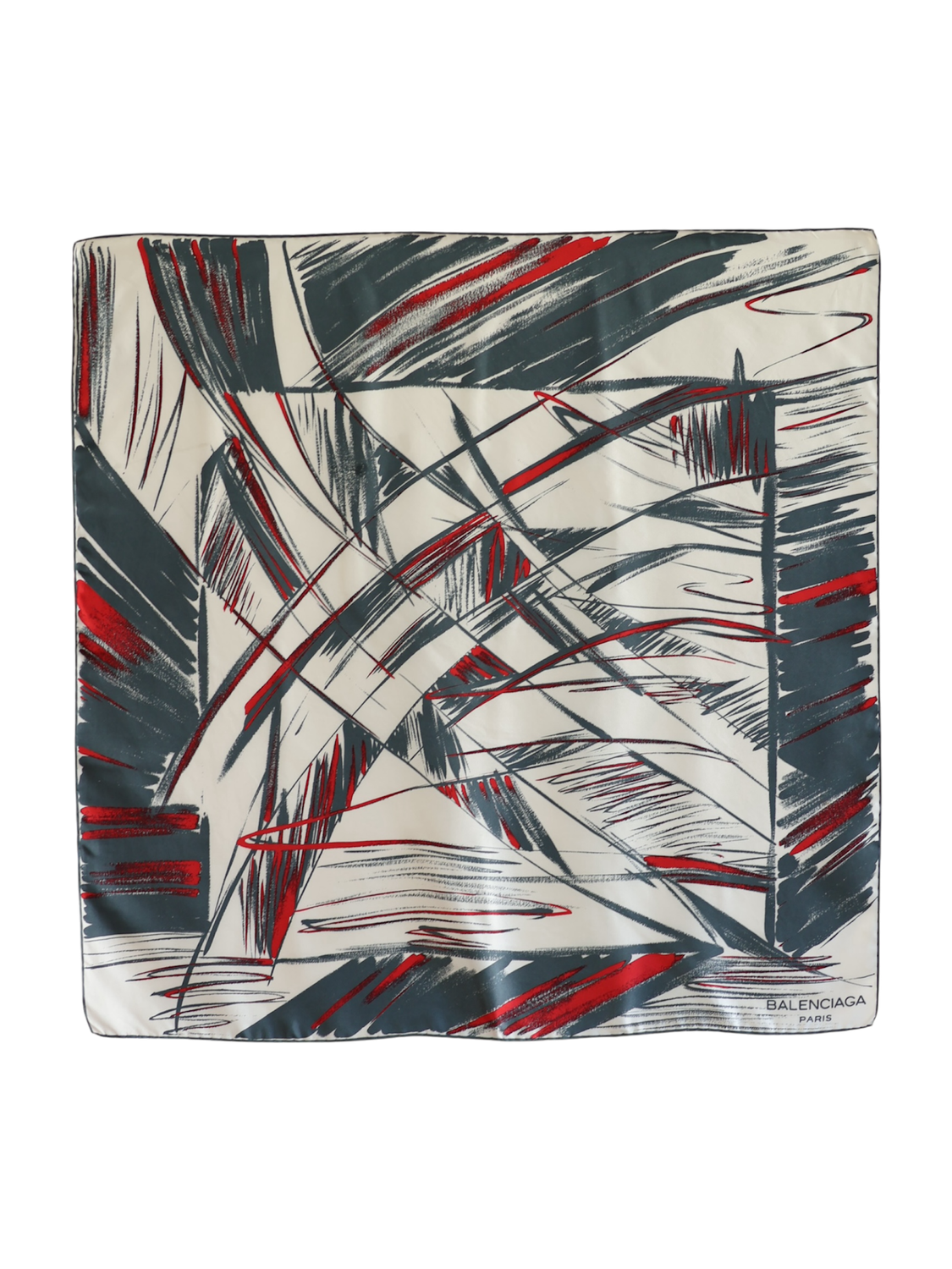 BALENCIAGA ABSTRACT SILK SCARF
