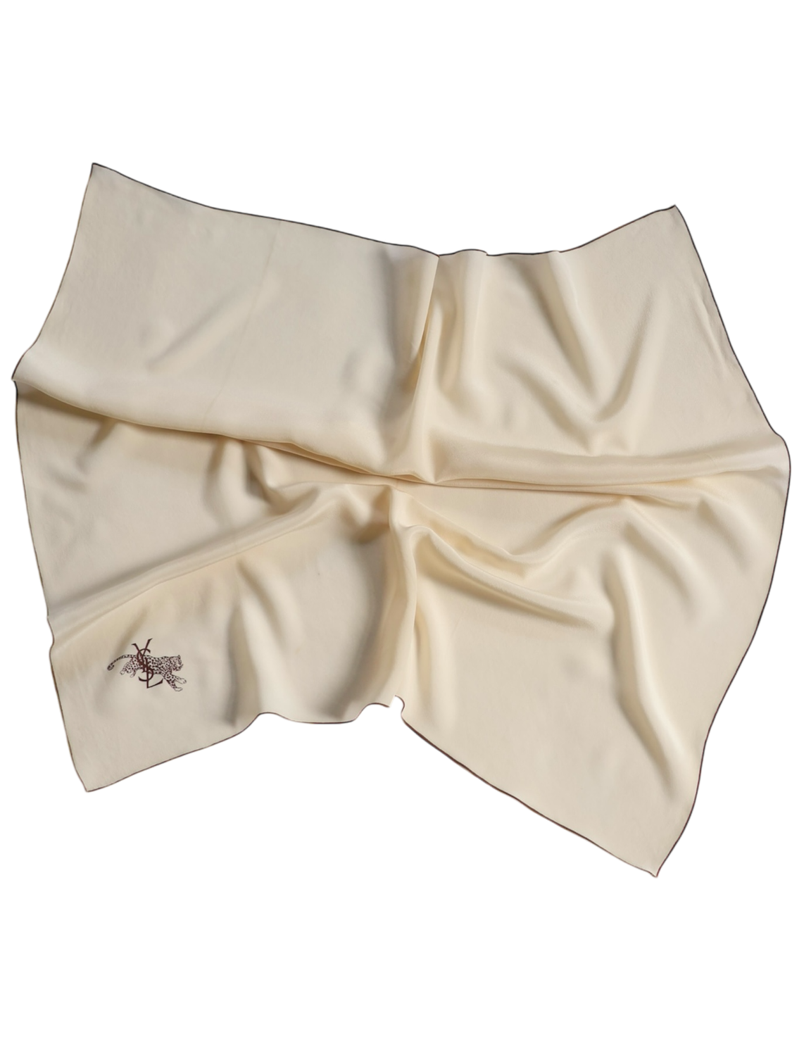YSL Ivory Silk Scarf