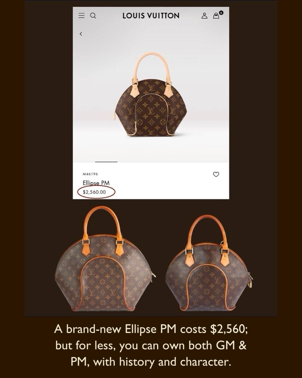 Louis Vuitton Ellipse GM Bag