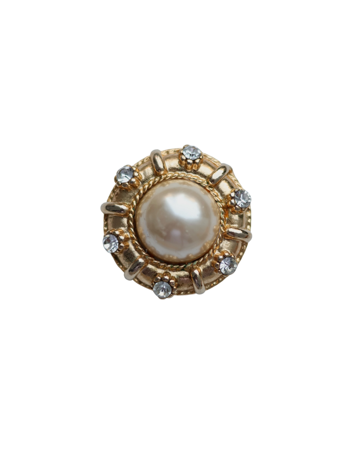 Faux Pearl Scarf Brooch
