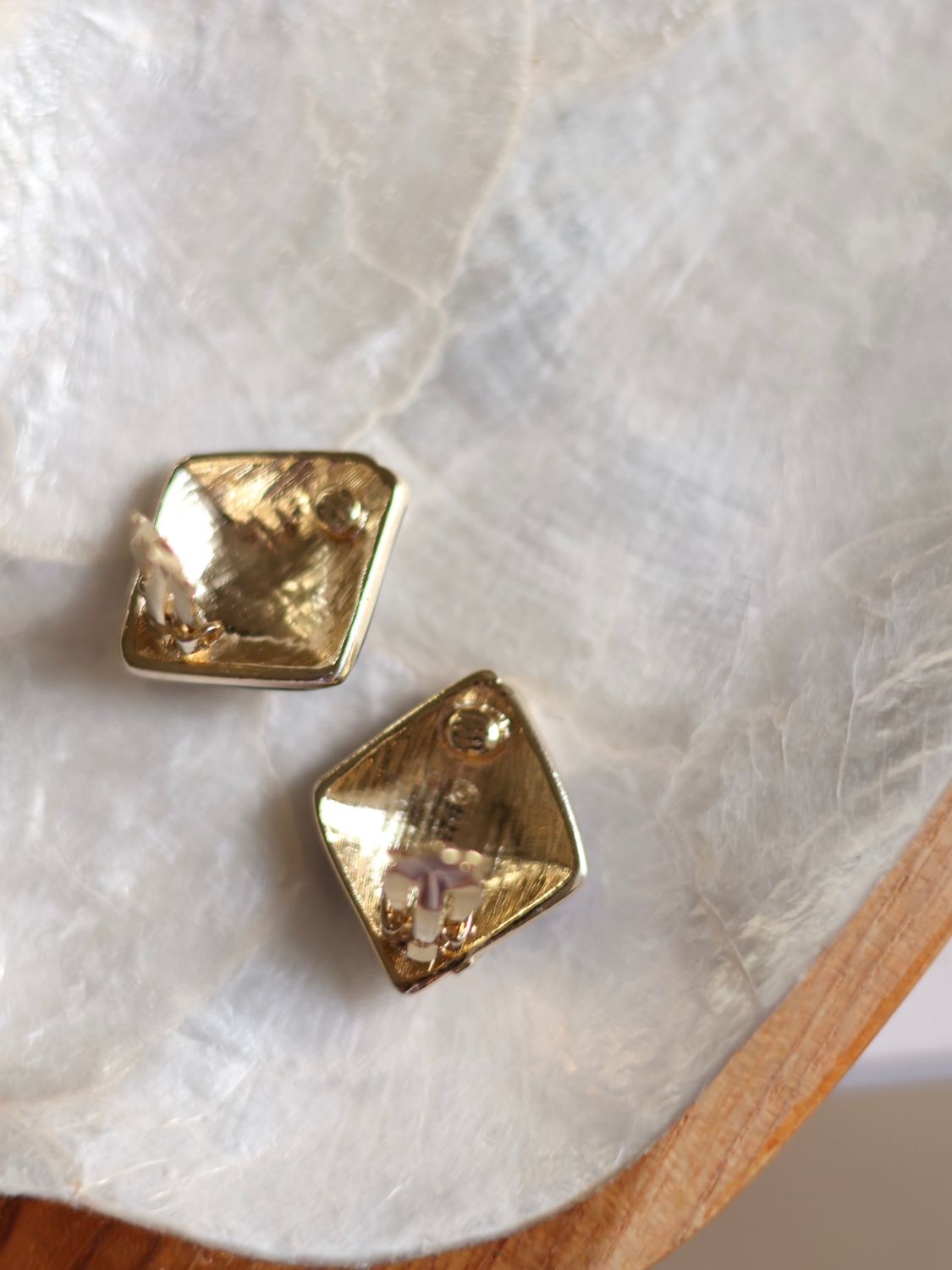 Black Enamel Earrings