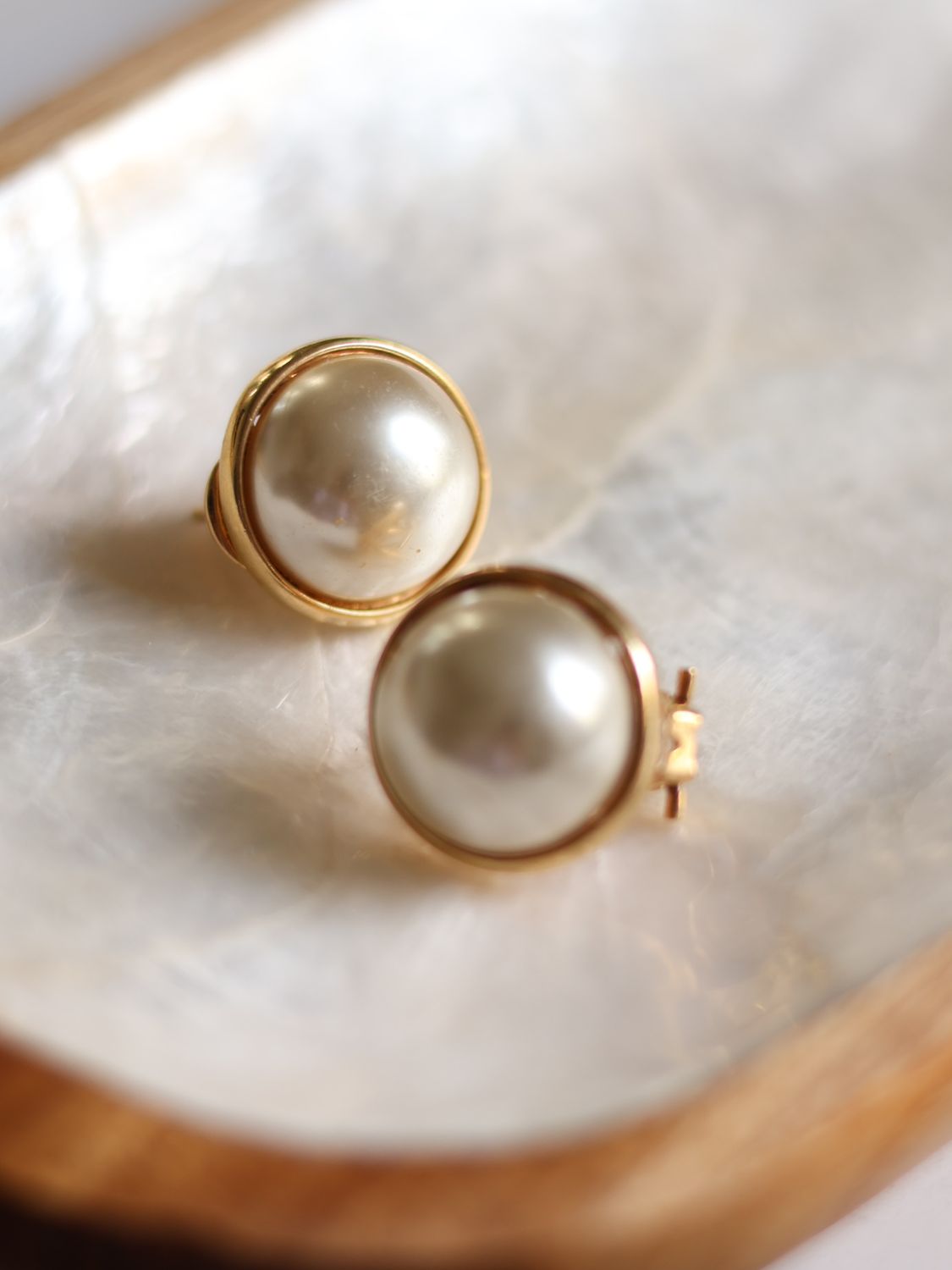 Pearl Dome Earrings
