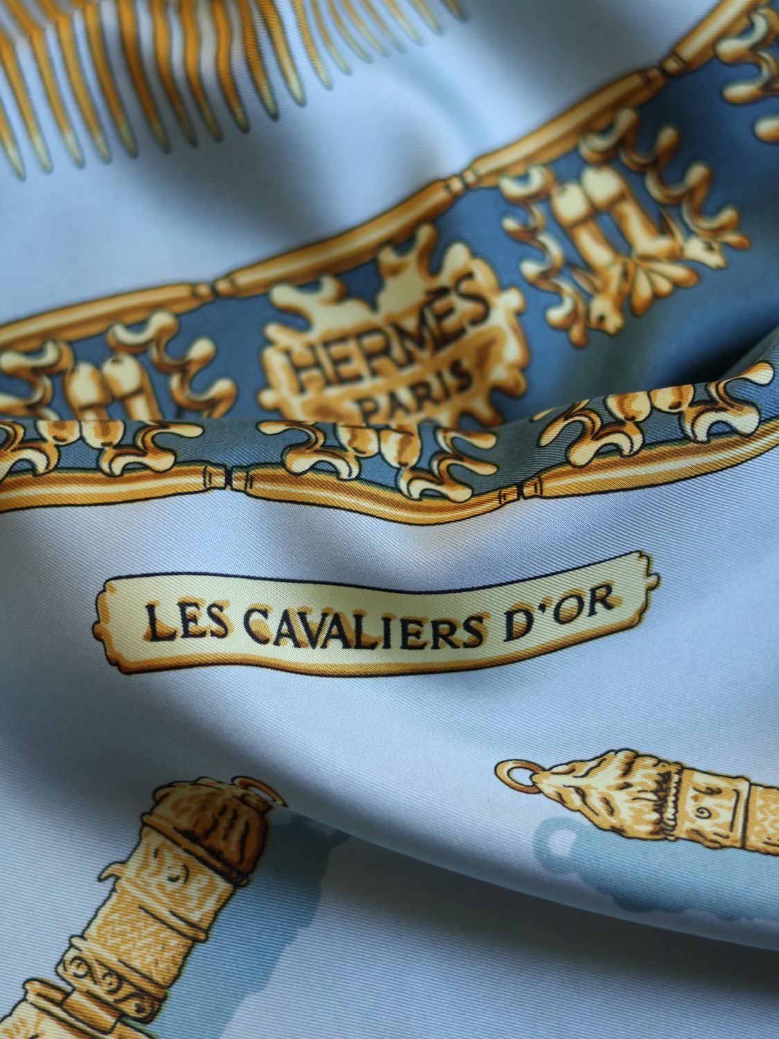 Hermès Les Cavaliers d'Or Silk Scarf