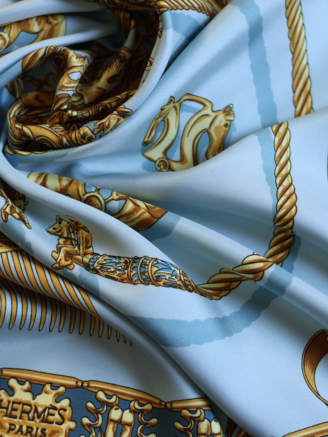 Hermès Les Cavaliers d'Or Silk Scarf